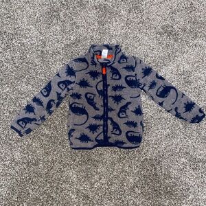 Kids Dinosaur Print Jacket - Gray